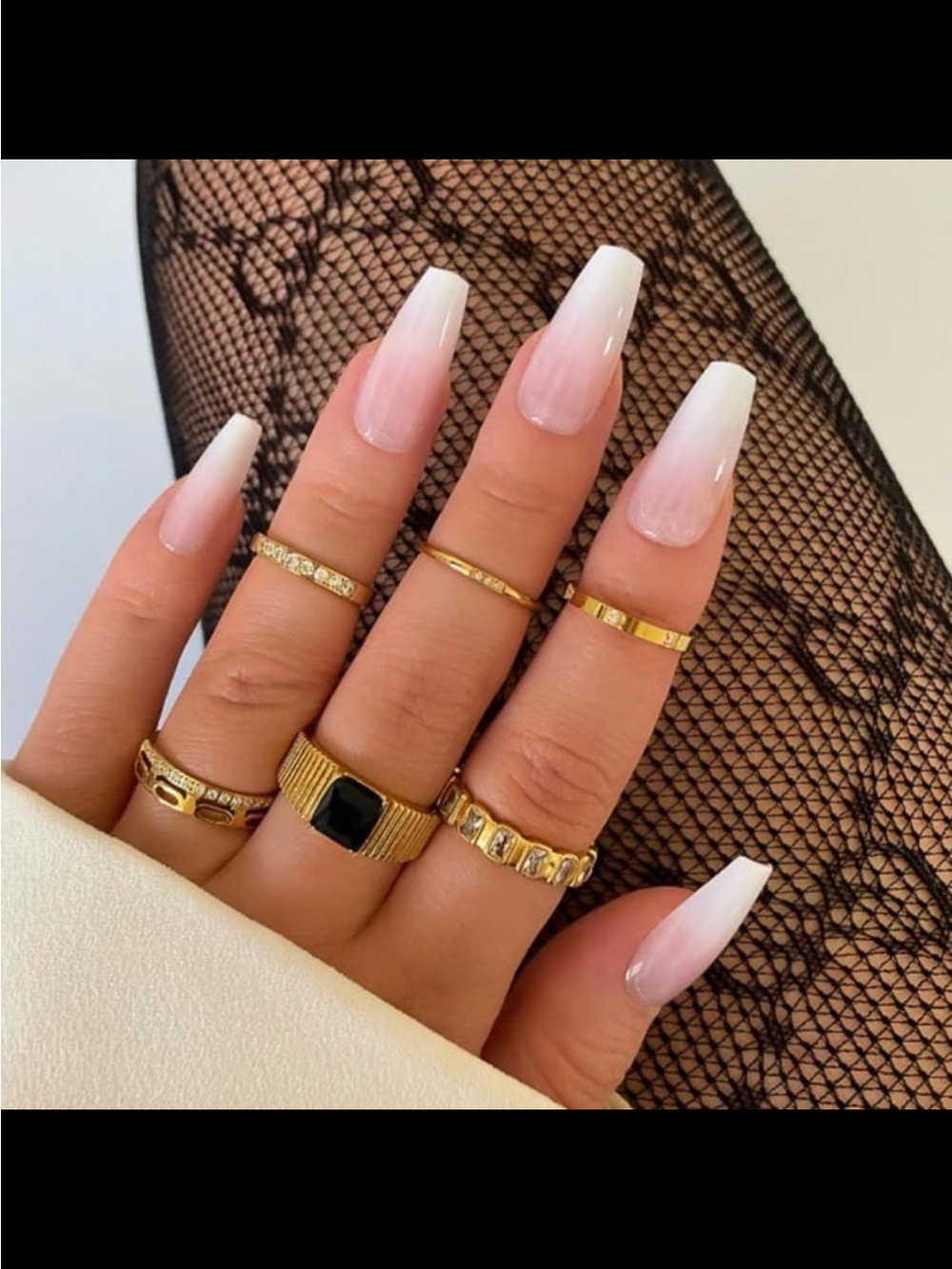 Kiara Ombre Pink to White Press-On Nails